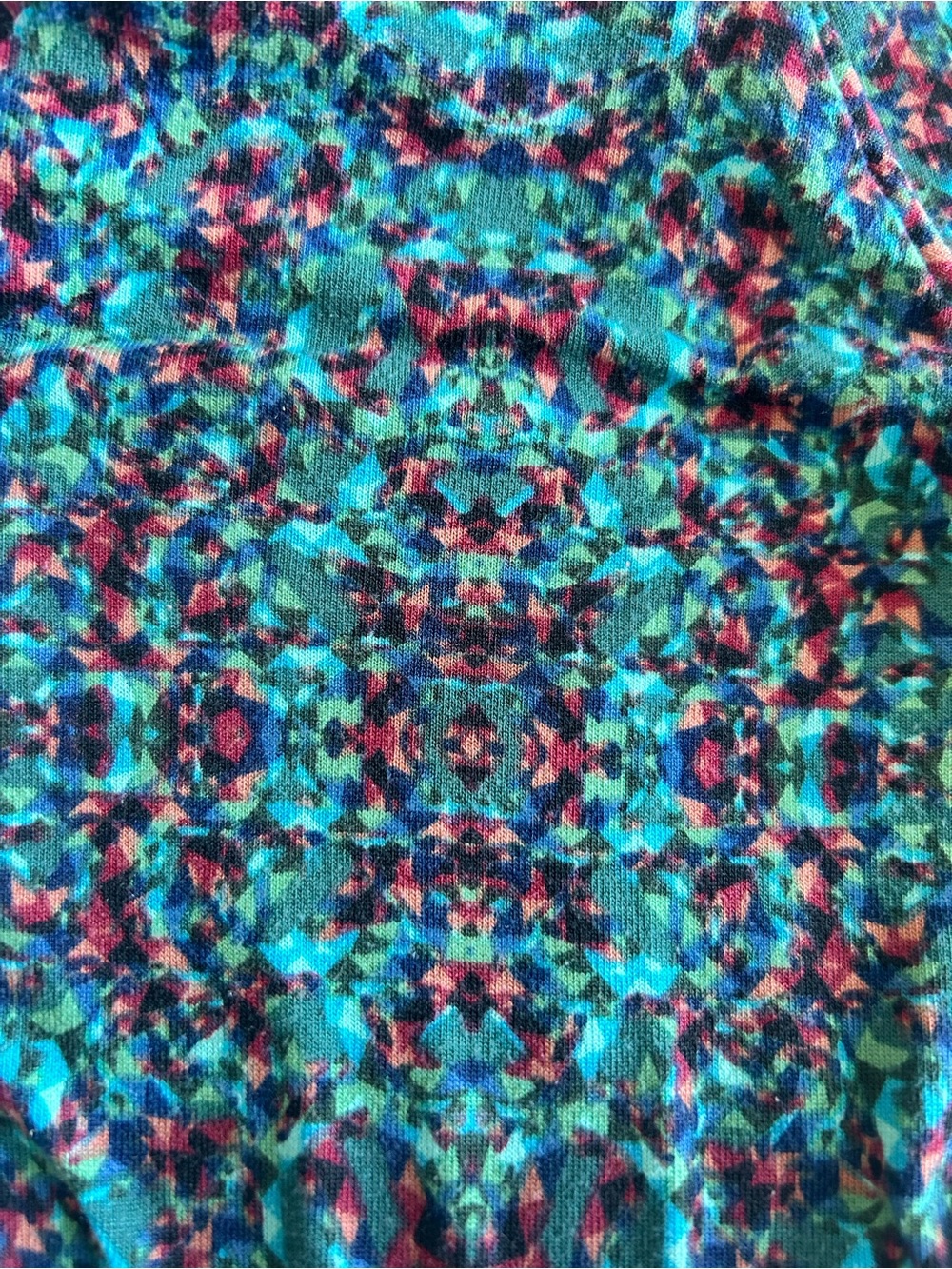 LuLaRoe Teal & Purple Printed Circle Skirt - Picture 3 of 3